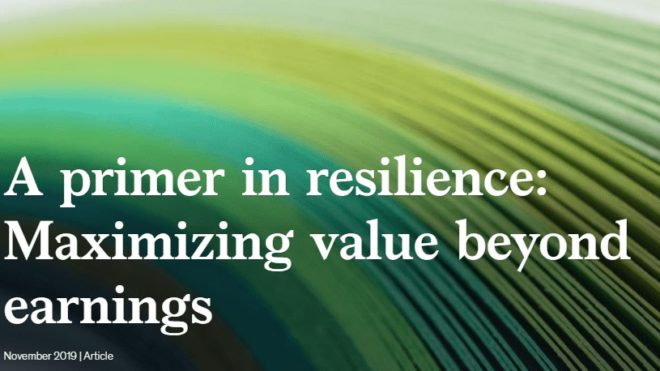 A primer in resilience: Maximizing value beyond earnings